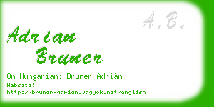adrian bruner business card