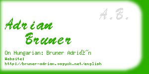 adrian bruner business card